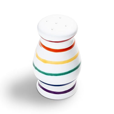GMUNDNER KERAMIK Salt Shaker bulbous rainbow tableware, handmade in Austria on sale